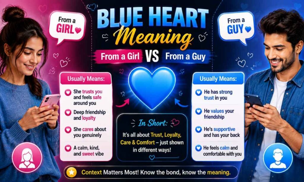 Blue Heart Meaning From a Girl vs From a Guy