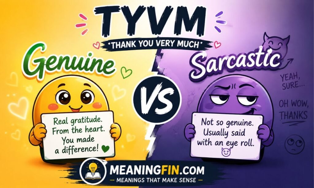 Genuine vs Sarcastic TYVM