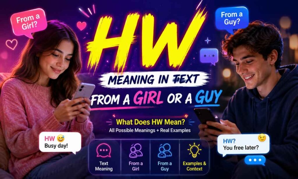 HW Meaning in Text From a Girl or a Guy