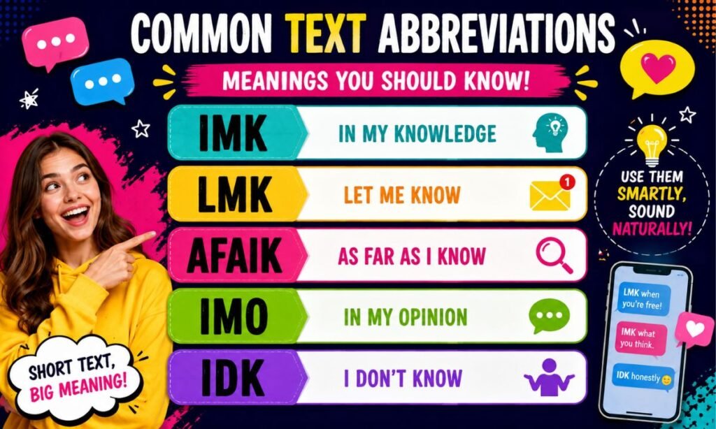 IMK vs LMK vs AFAIK vs IMO vs IDK