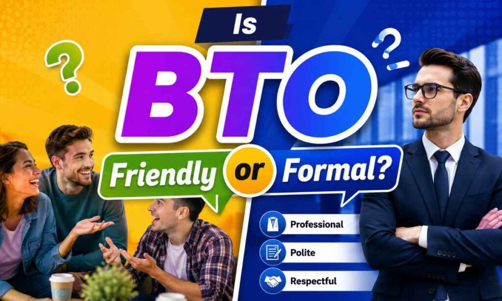 Is BTO Friendly or Formal