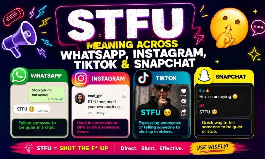 STFU Meaning Across WhatsApp, Instagram, TikTok & Snapchat