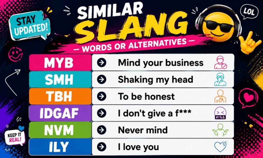 Similar Slang Words or Alternatives