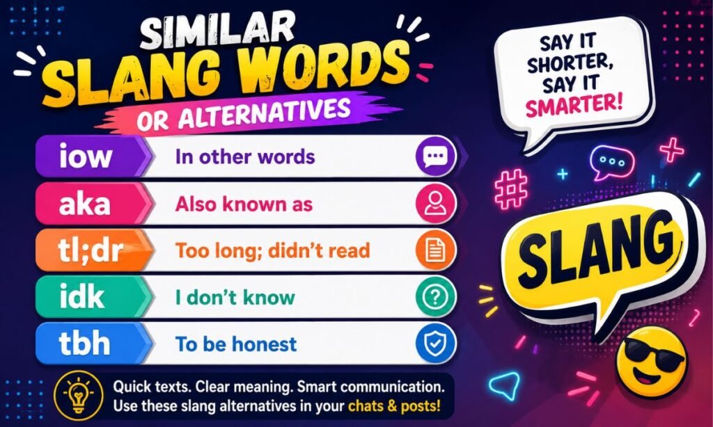 Similar Slang Words or Alternatives