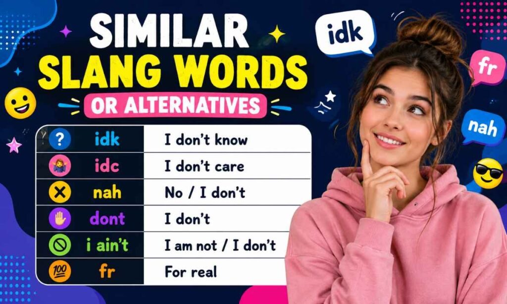 Similar Slang Words or Alternatives