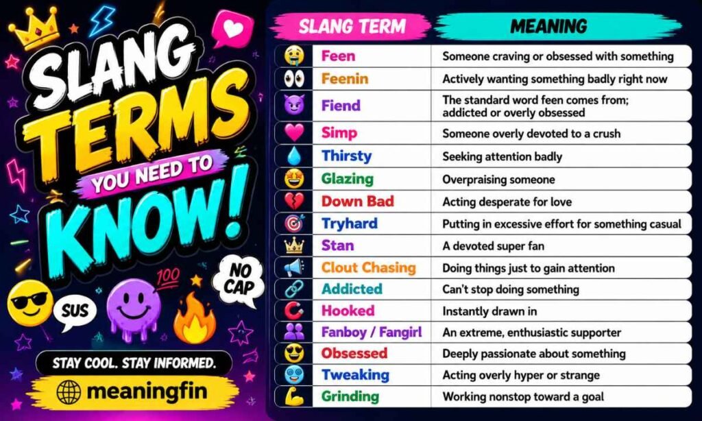 Slang Term Meaning