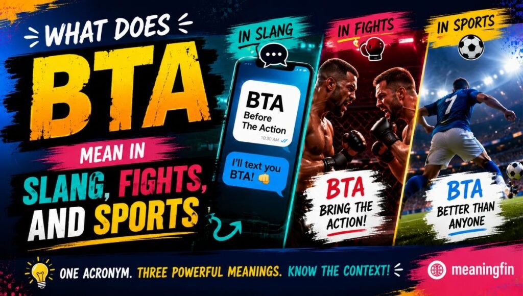 What Does BTA Mean in Slang, Fights, and Sports