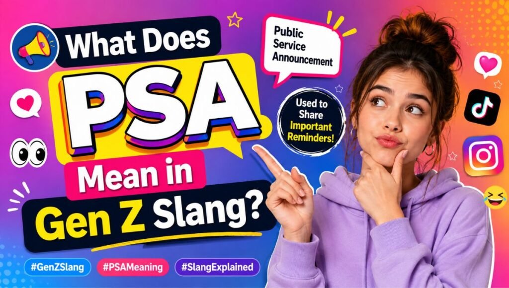 What Does PSA Mean in Gen Z Slang