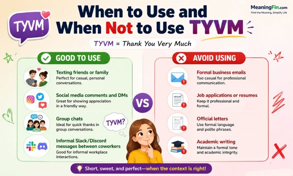 When to Use and When Not to Use TYVM