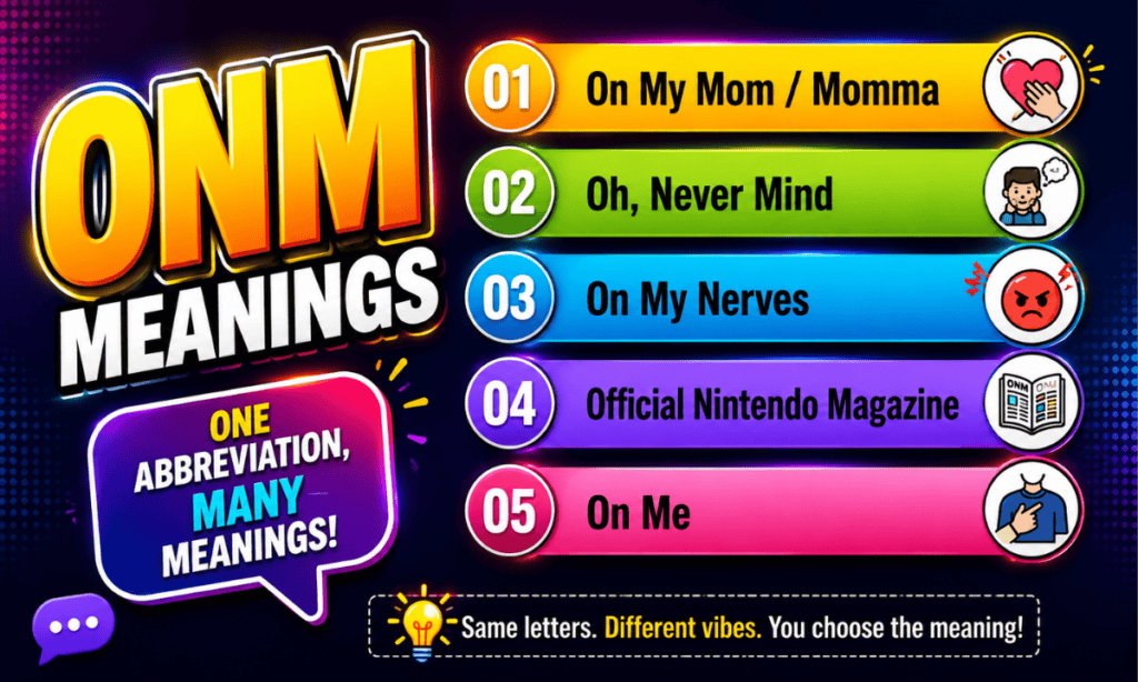 Why ONM Has More Than One Meaning